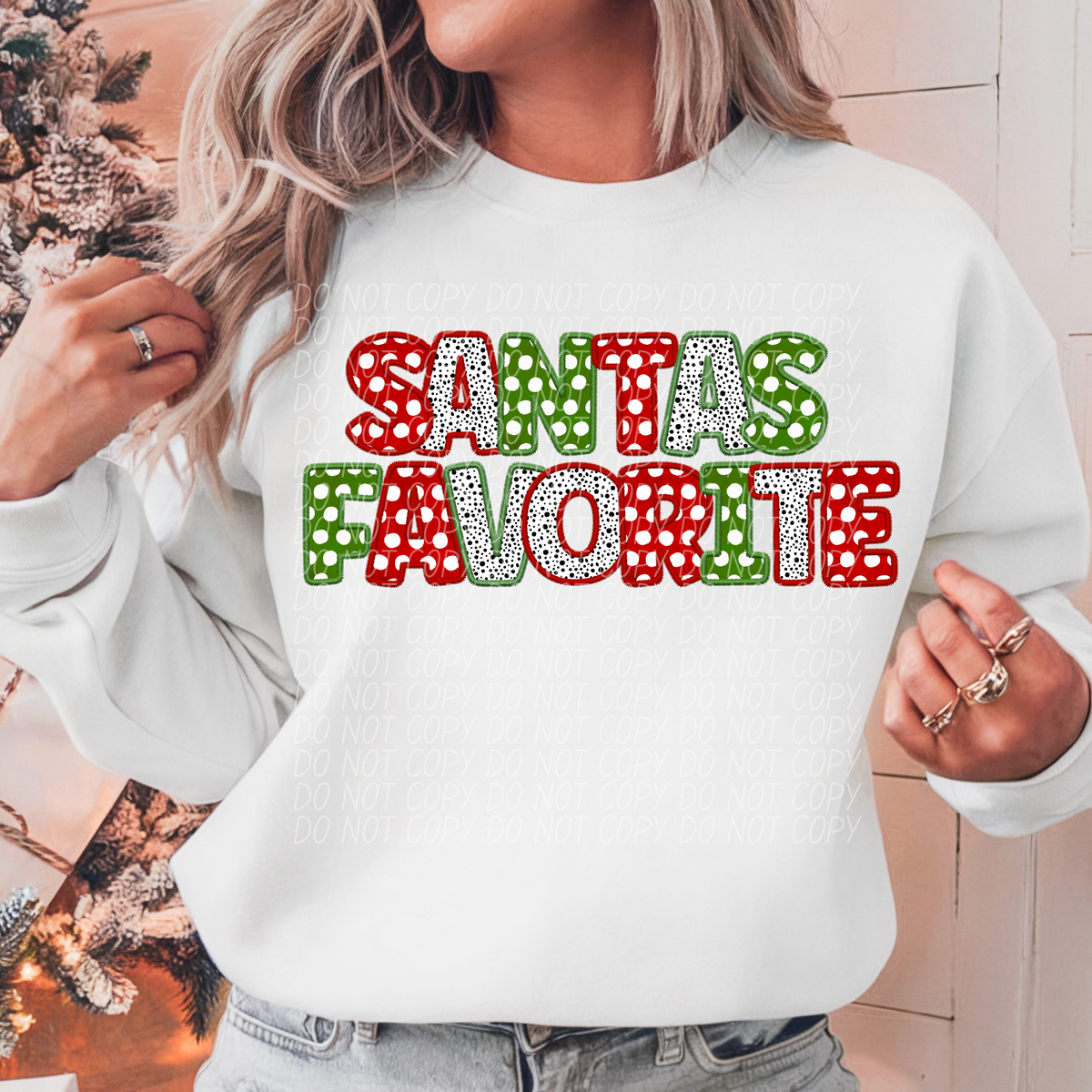 Santa's Favorite Polka 66791 DTF transfer