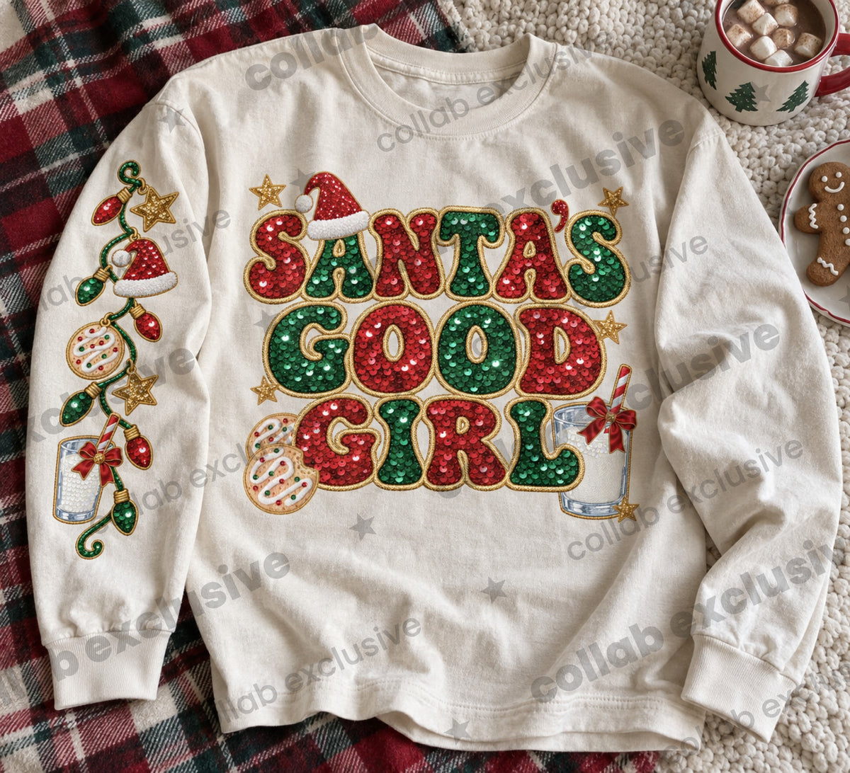 Santa's good girl FRONT DTF Transfer