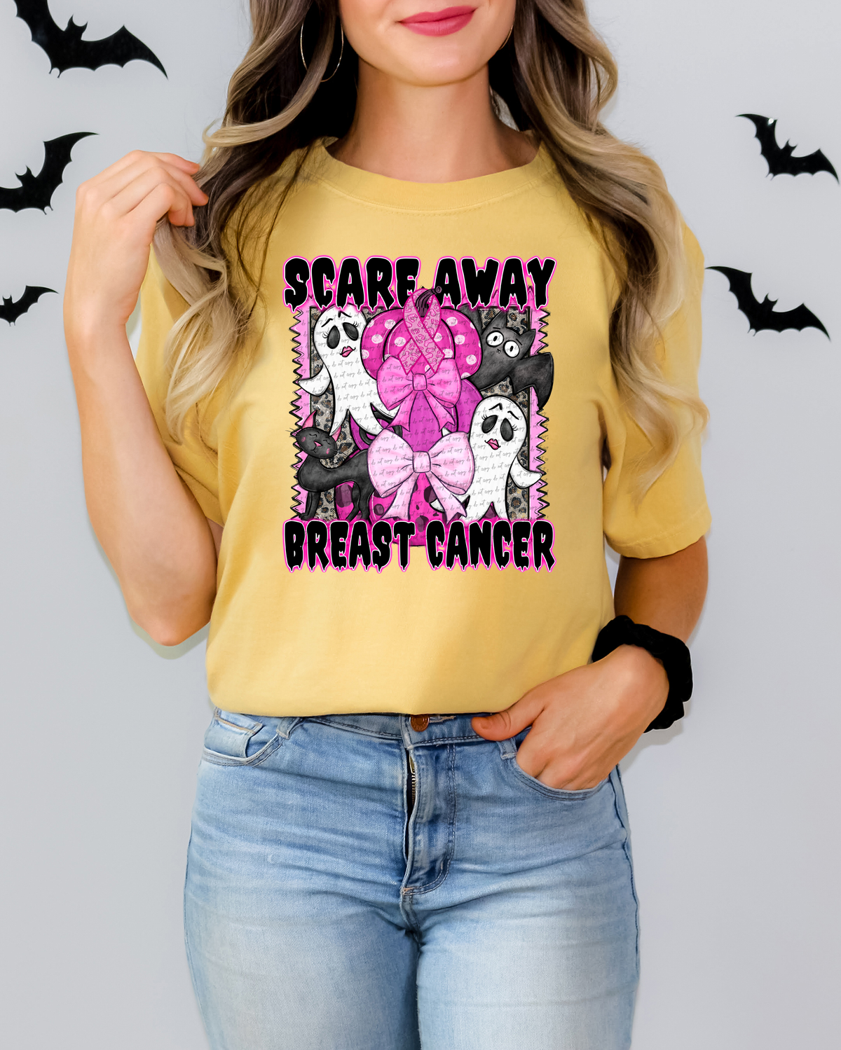 Scare Away Breast Cancer 54301 DTF transfer