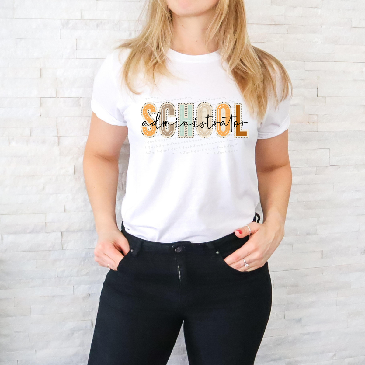 School Administrator Pastel Font 116967 DTF Transfer