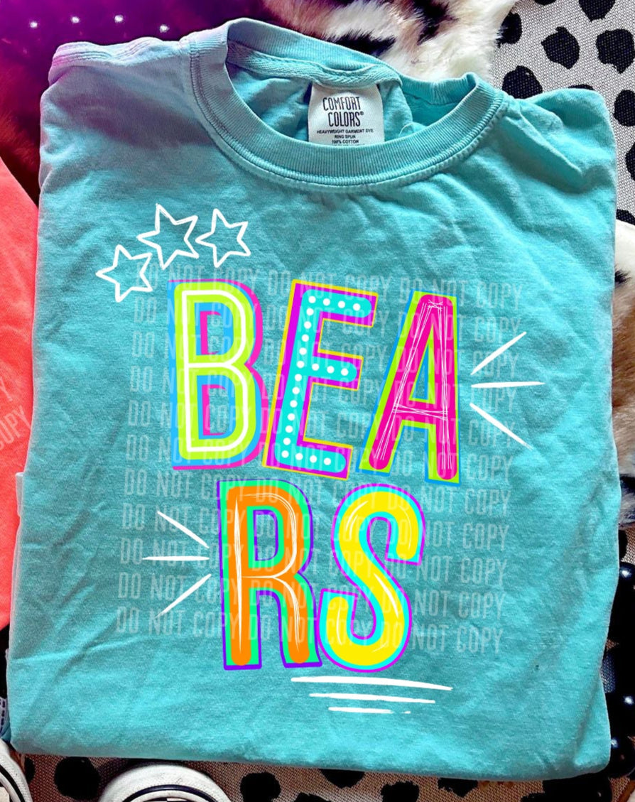 Bears Colorful (Caplinger) DTF transfer