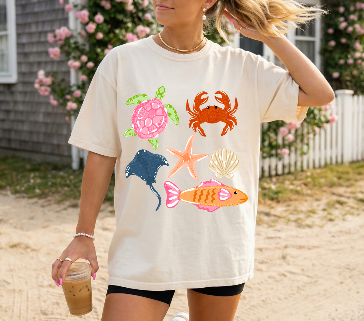 Sea animal collage (Linda) DTF Transfer