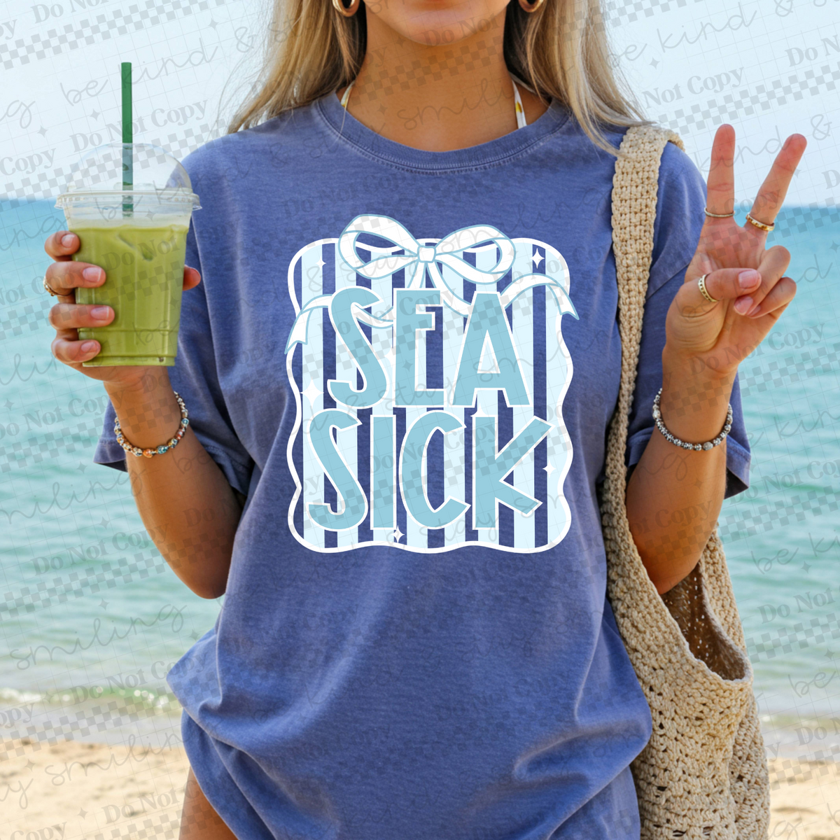 Seasick white and blue (CMLD) 107077 DTF transfer