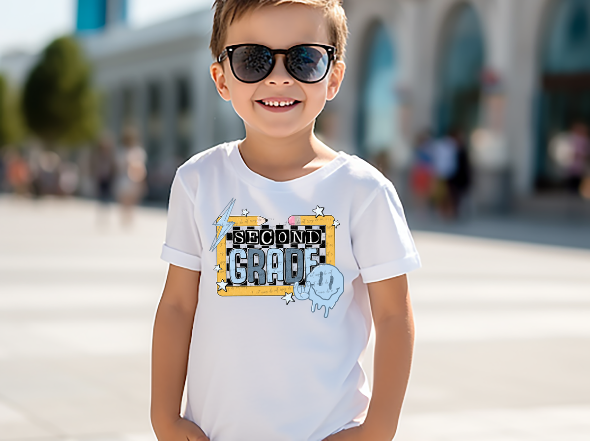 Second Grade Drippy Smiley 42629 DTF transfer
