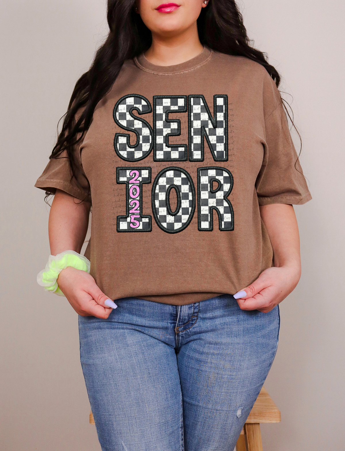 Senior 2025 Checkerboard 54305 DTF transfer