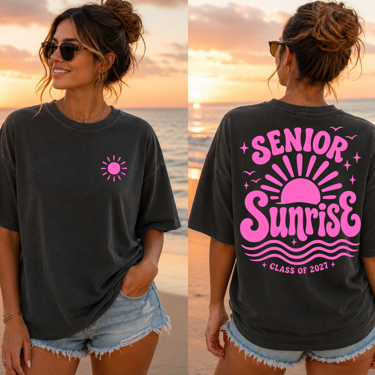 Senior Sunrise Pink (Parker) DTF transfer
