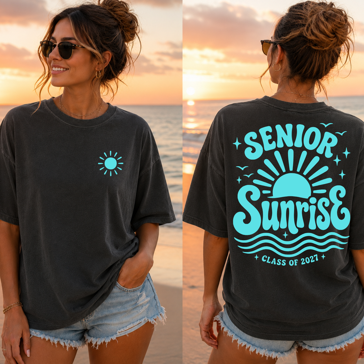 Senior Sunrise Teal (Parker) DTF transfer