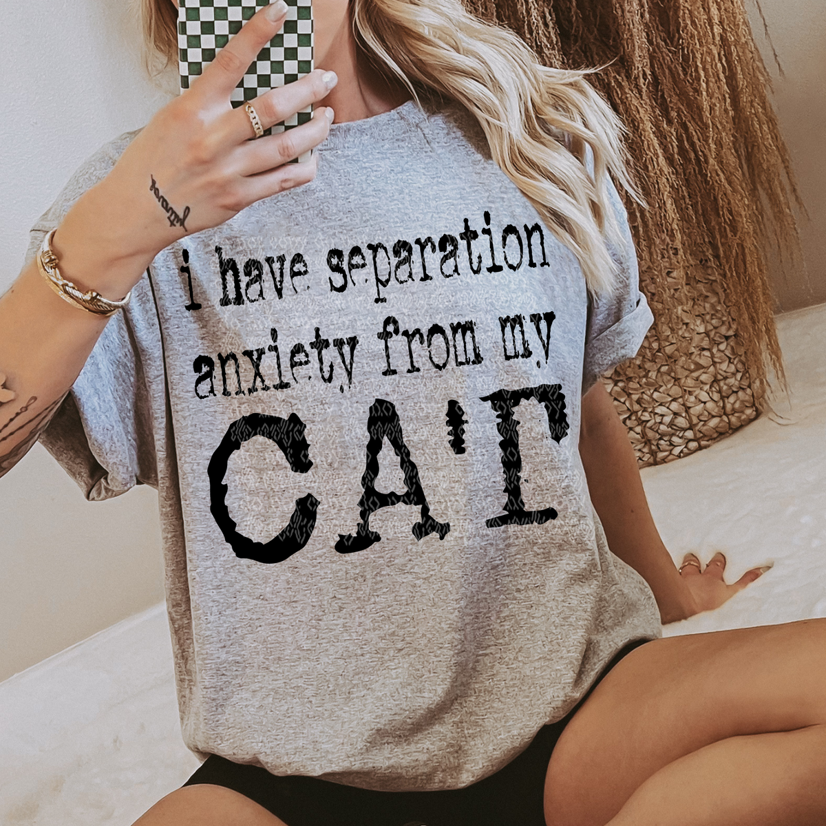 I have separation anxiety from my cat (TTD) 82153 DTF transfer