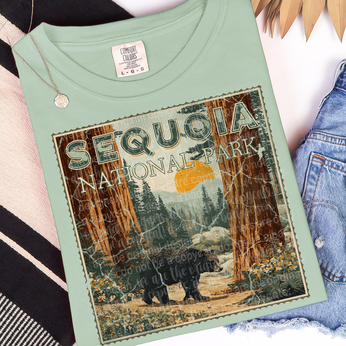 Sequioa stamp (TTD) DTF transfer