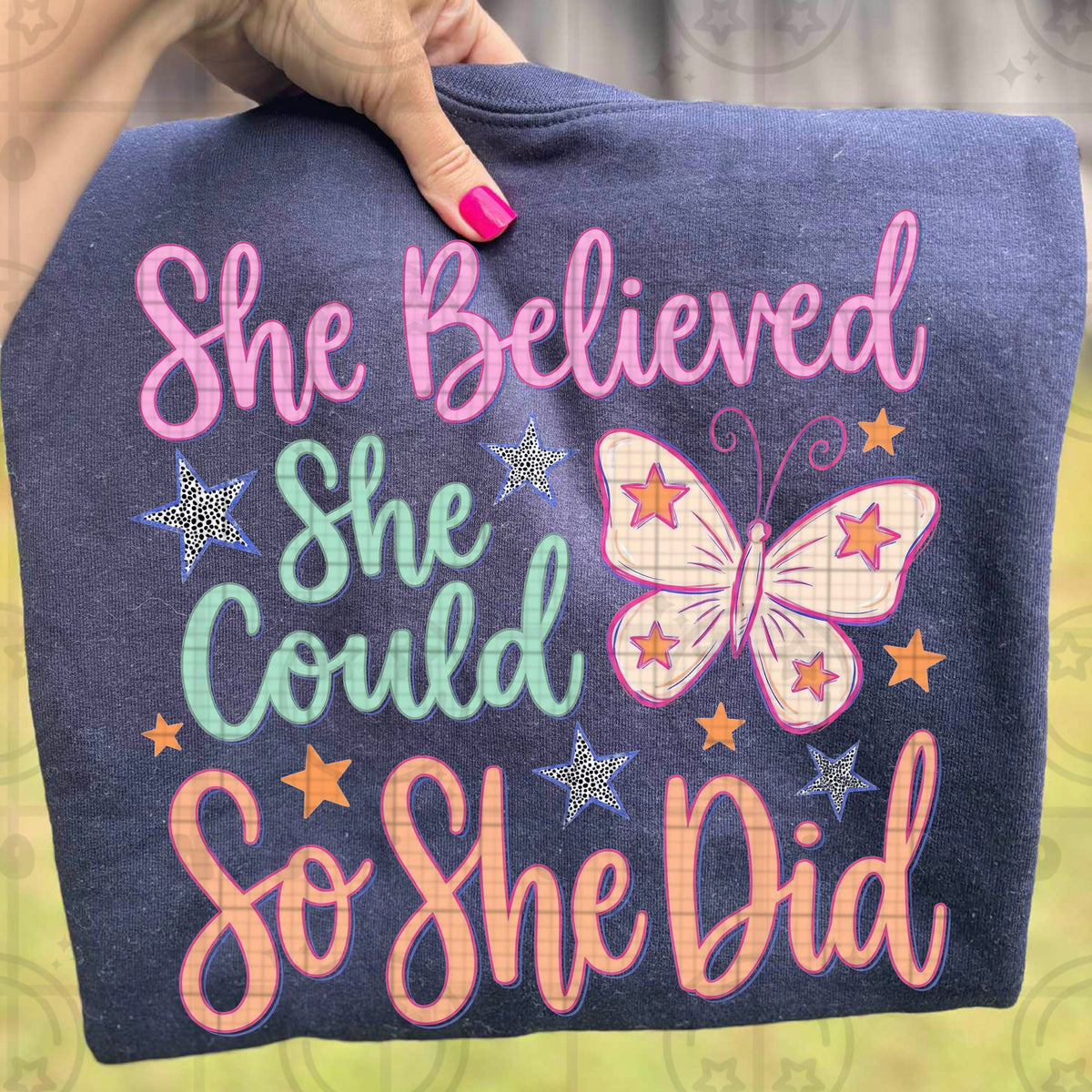 She believed she could so she did butterfly (HW) DTF Transfer