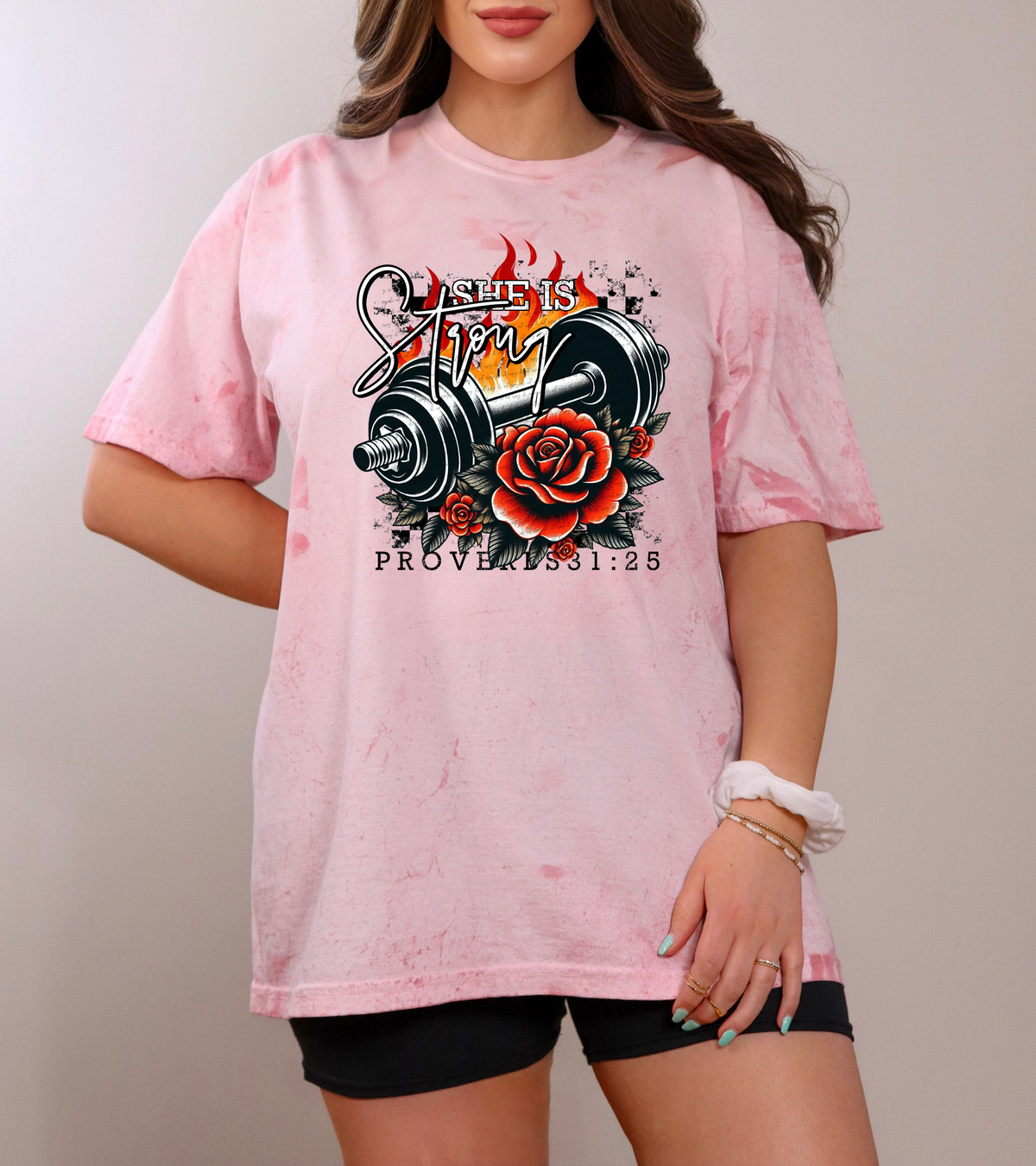 She Is Strong Proverbs 31:25 42631 DTF transfer