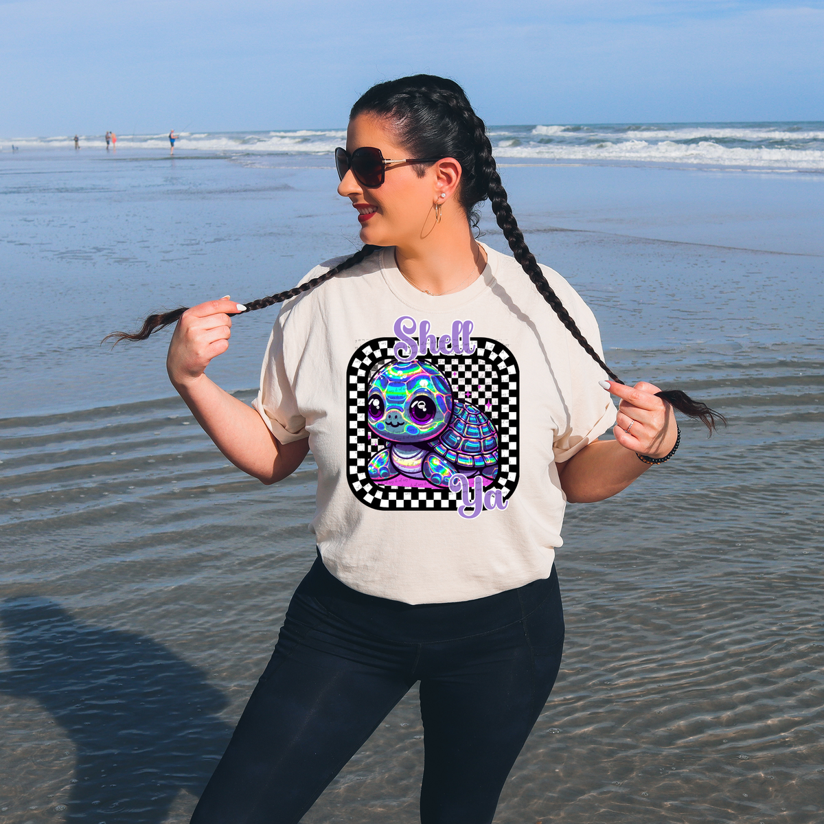 Shell Ya Purple Turtle 42661 DTF transfer