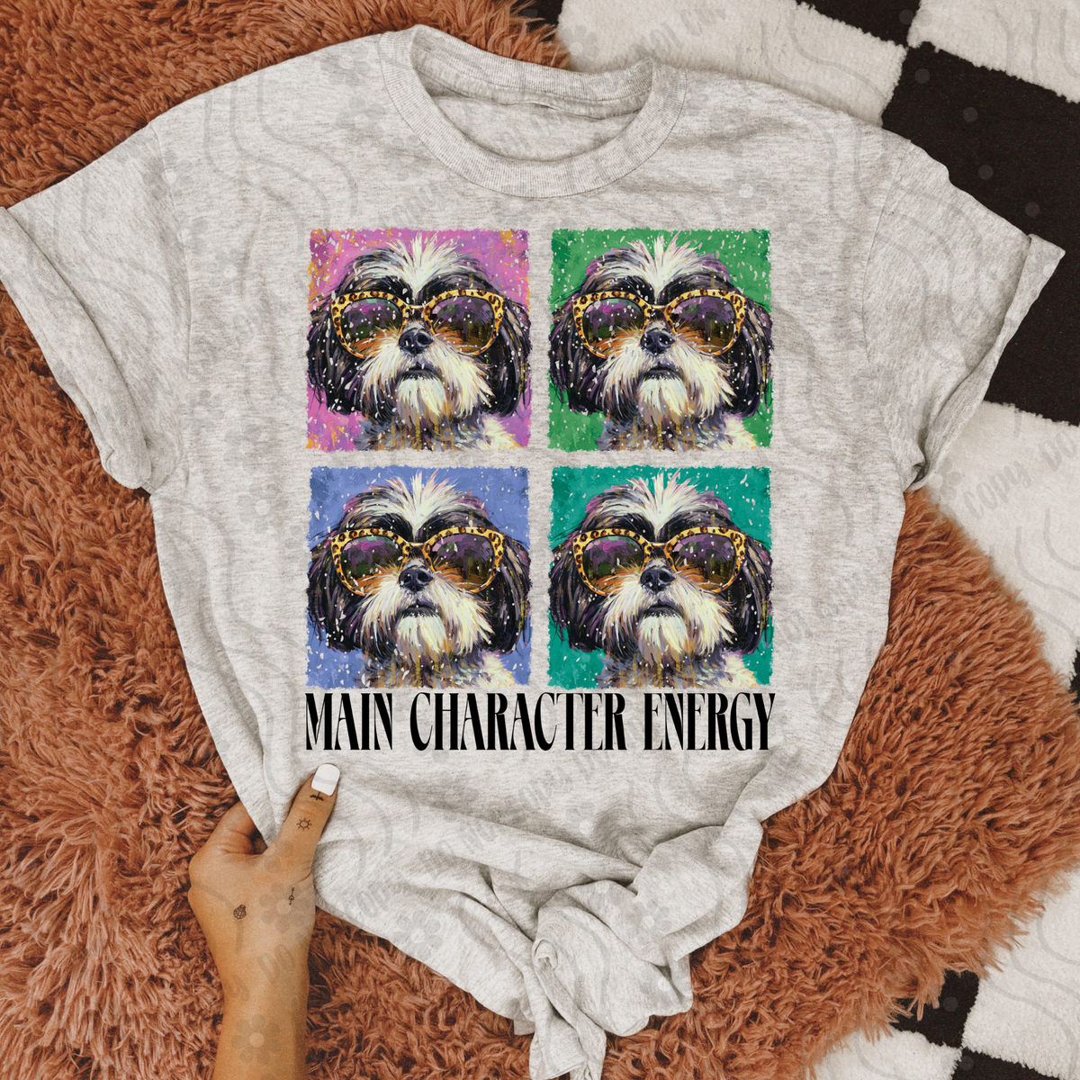 Shih Tzu Retro Vibe Main Character Energy 108341 DTF transfer