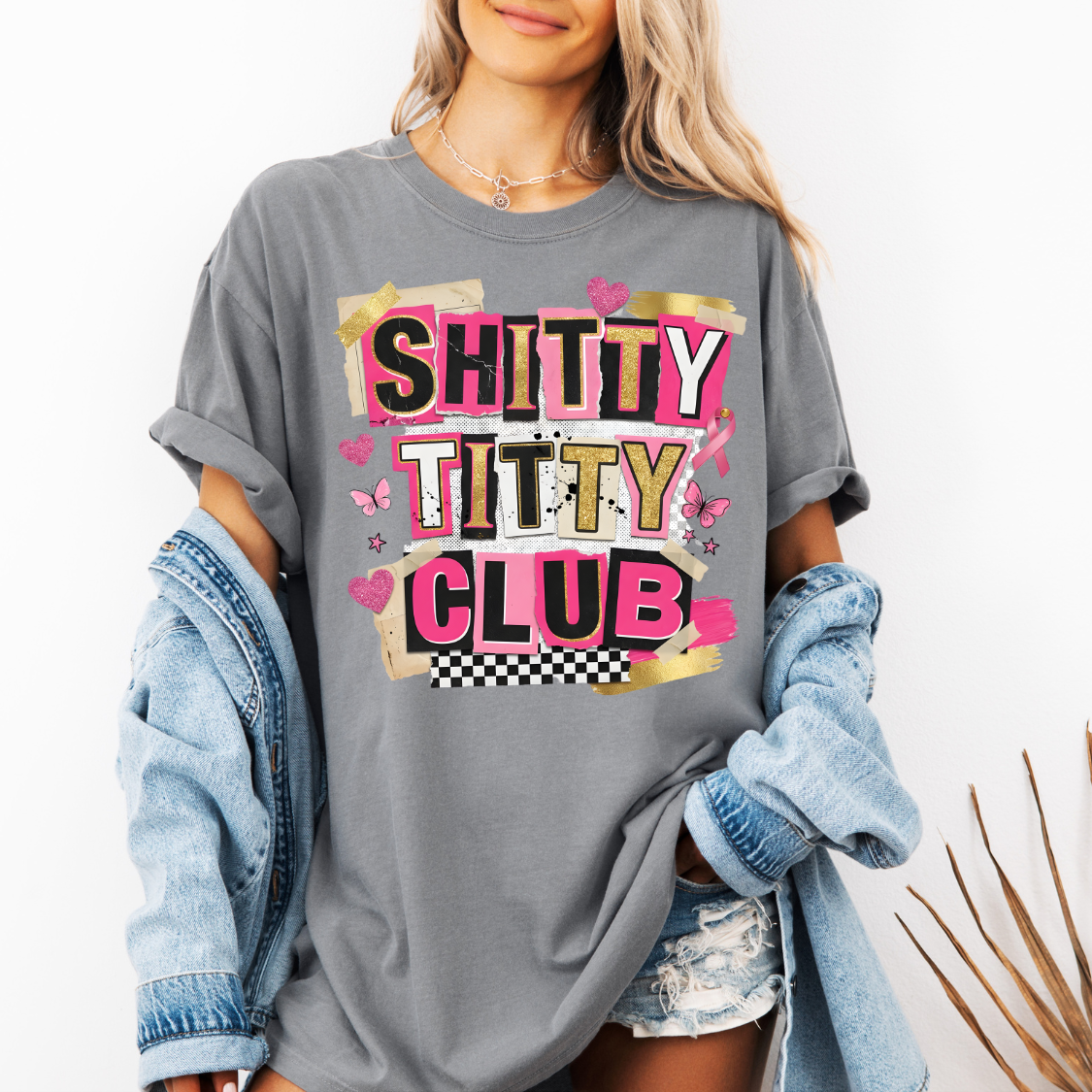 Shitty Titty Club (magazine font no cursive) (parker) DTF Transfer