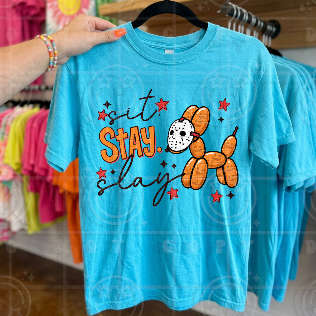 Sit stay slay ballon dog (HW) DTF Transfer
