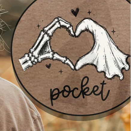 Skeleton hand POCKET ONLY Sunday Special DTF transfer