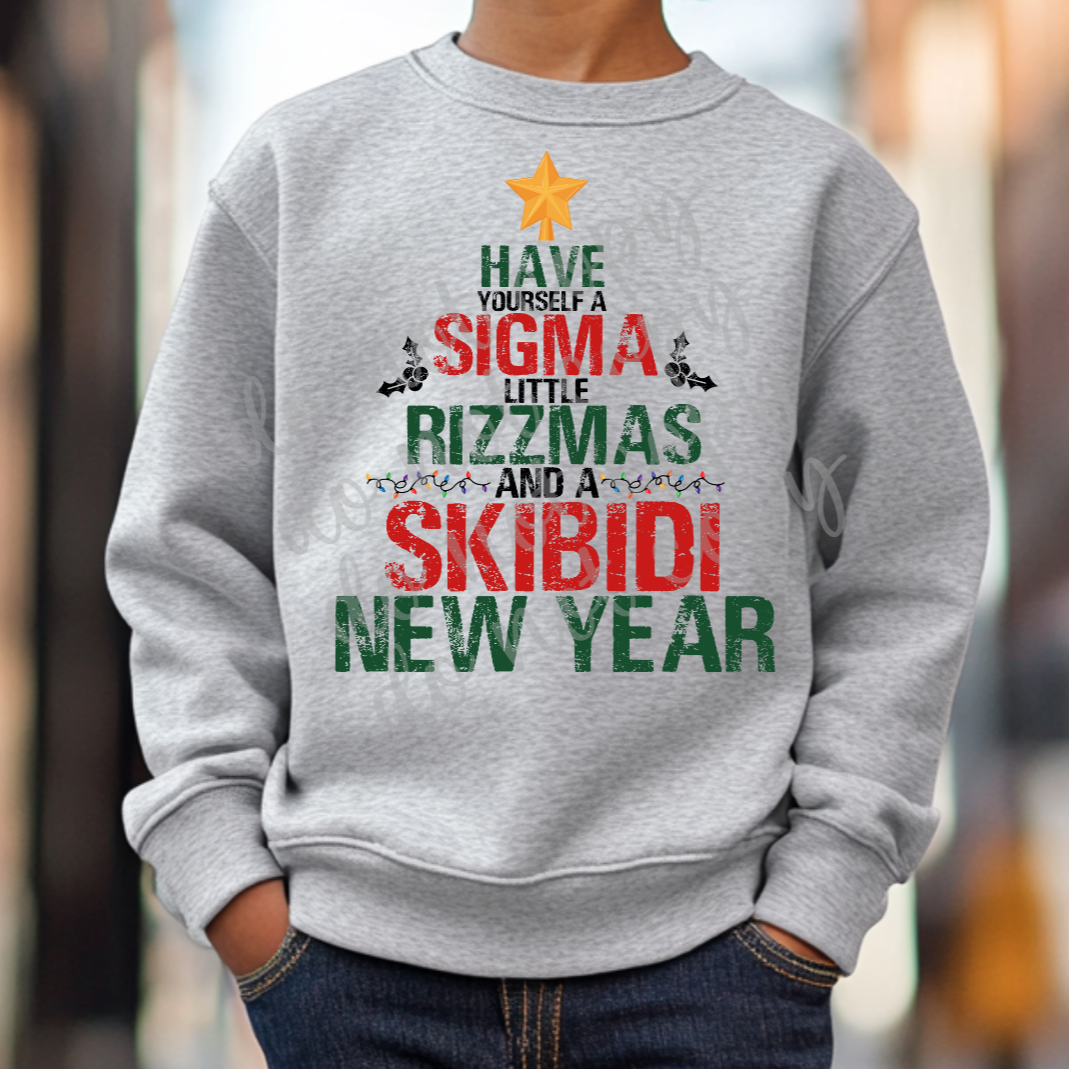 Skibidi rizzmas new year (Parker)  DTF Transfer