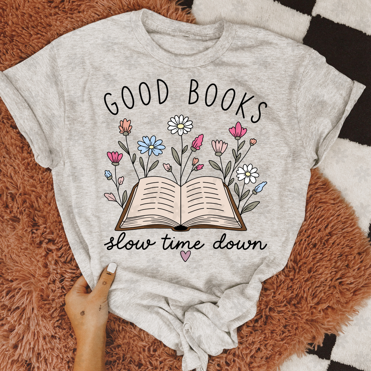 Good books slow down time (Dyed) DTF Transfer