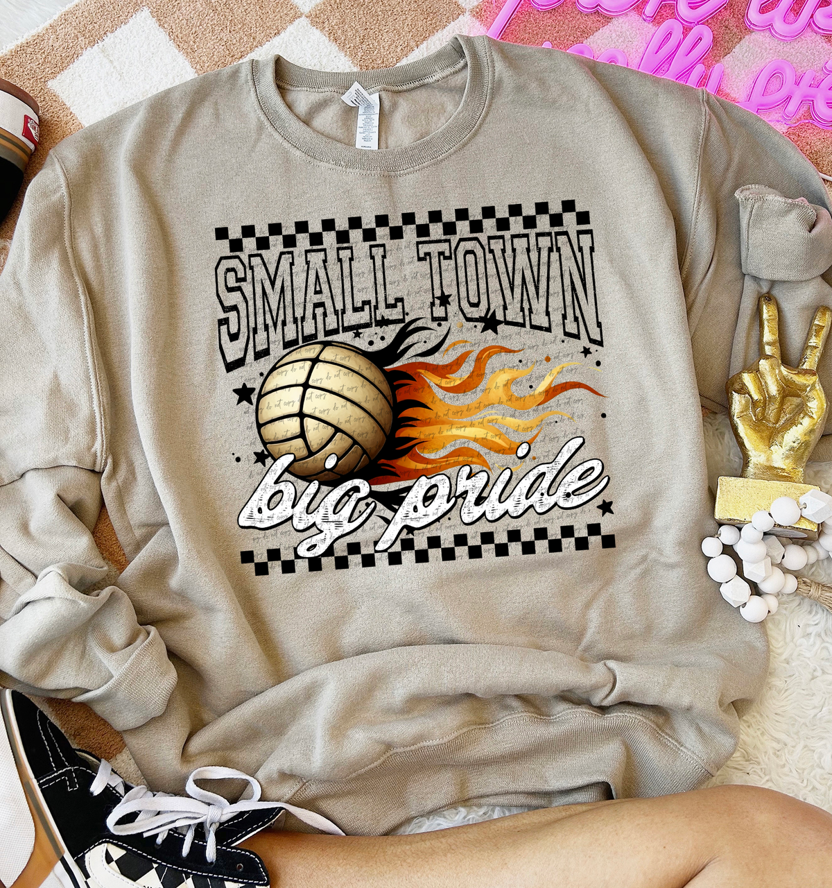 Small Town Big Pride Volleyball 54272 DTF transfer