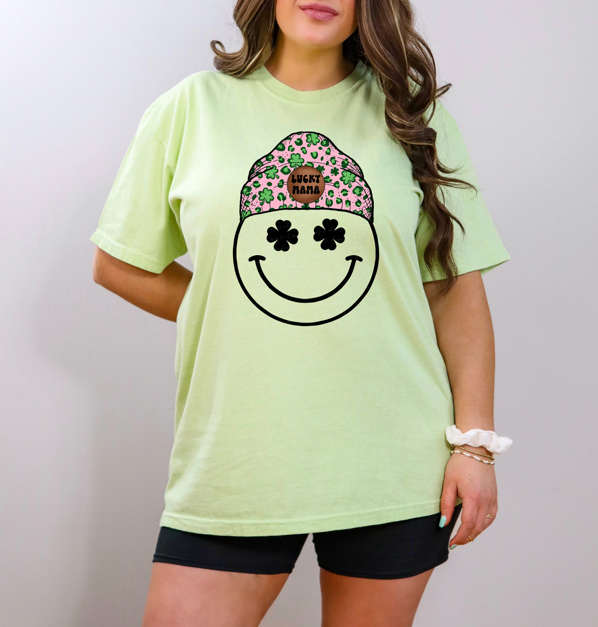 Lucky Mama Smiley Beanie 116976 DTF Transfer