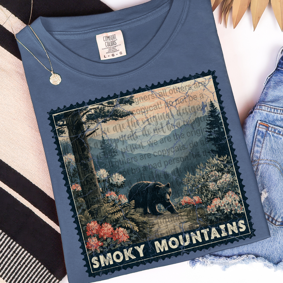 Smoky Mountains stamp (TTD) DTF transfer
