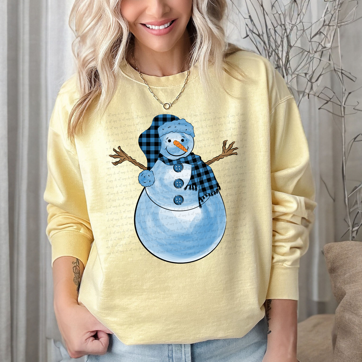 Snowman Blue 81748 DTF Transfer