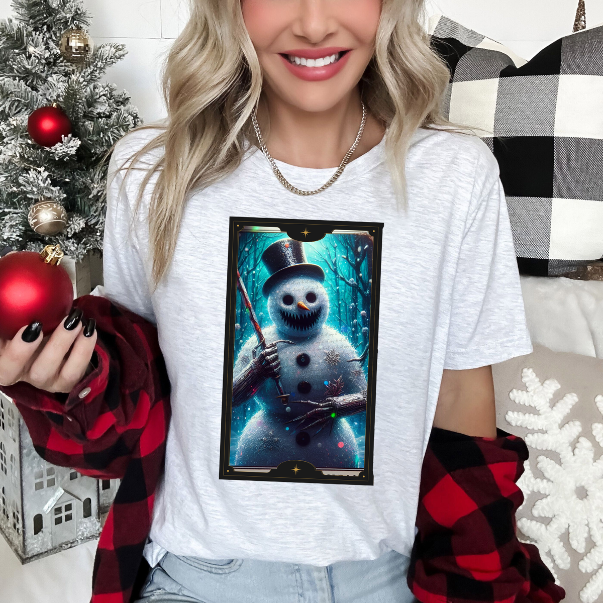 Snowman Tarot Card 63169 DTF transfer