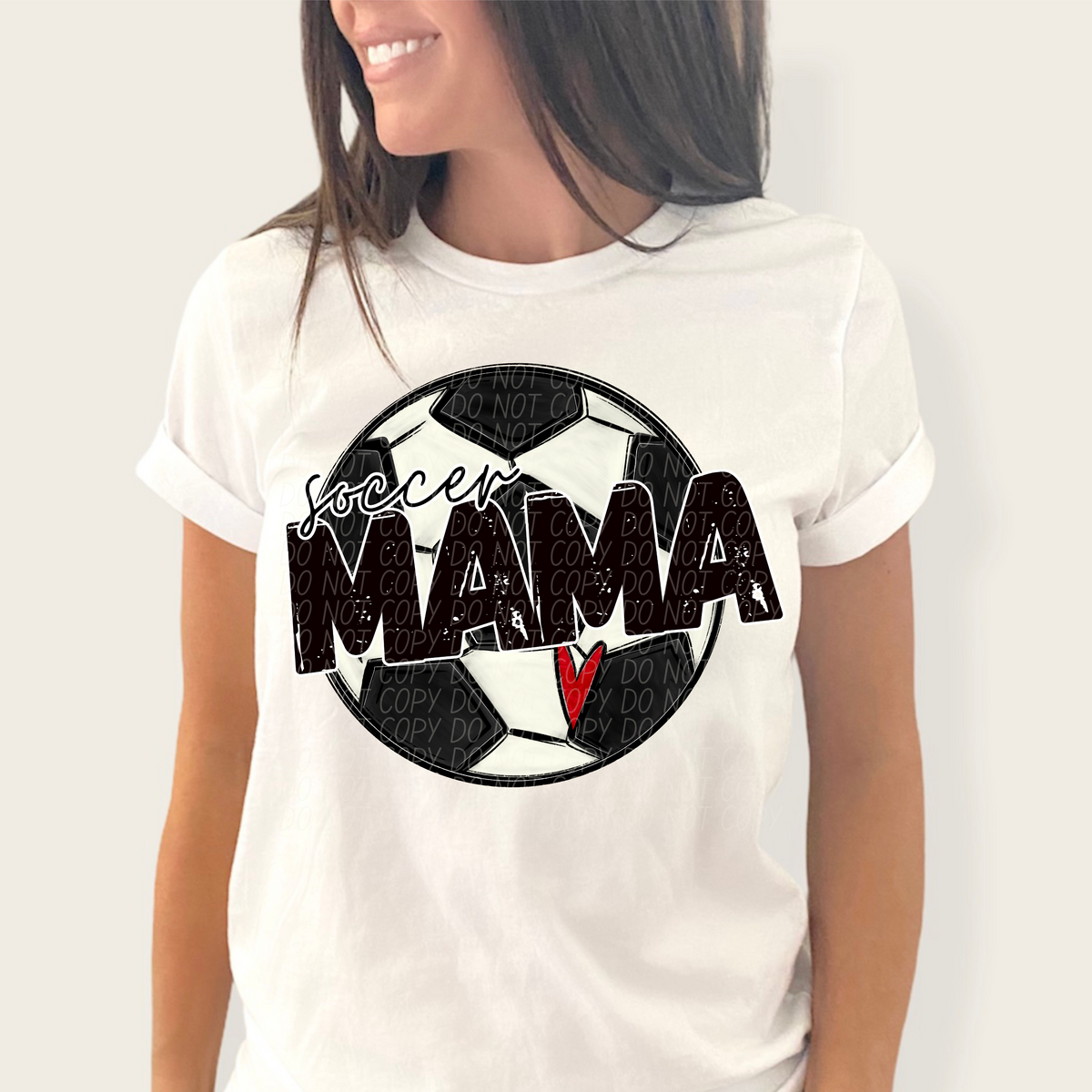 Soccer Mama with heart (CITY) DTF transfer