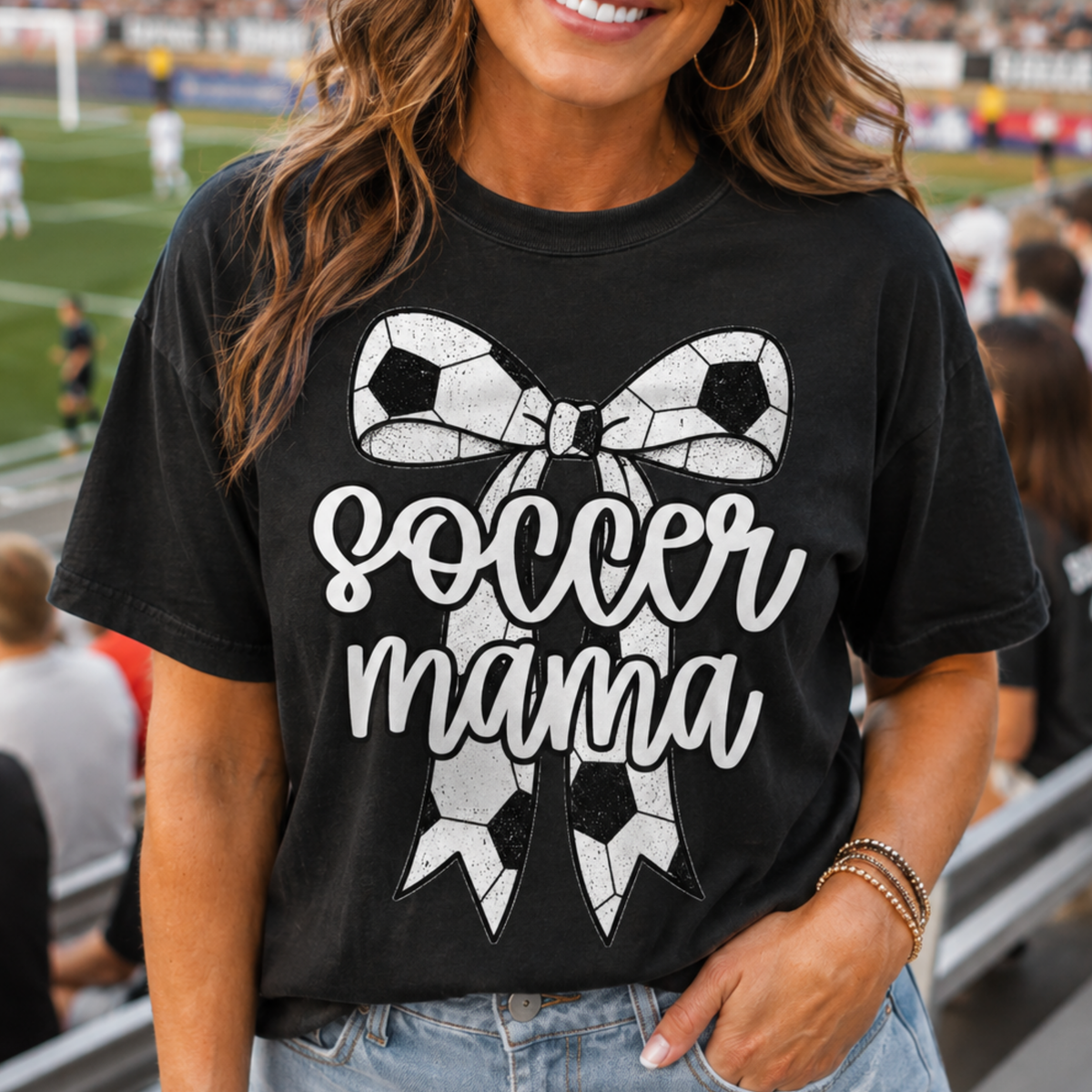 Soccer mama soccer bow (Parker) DTF Transfer