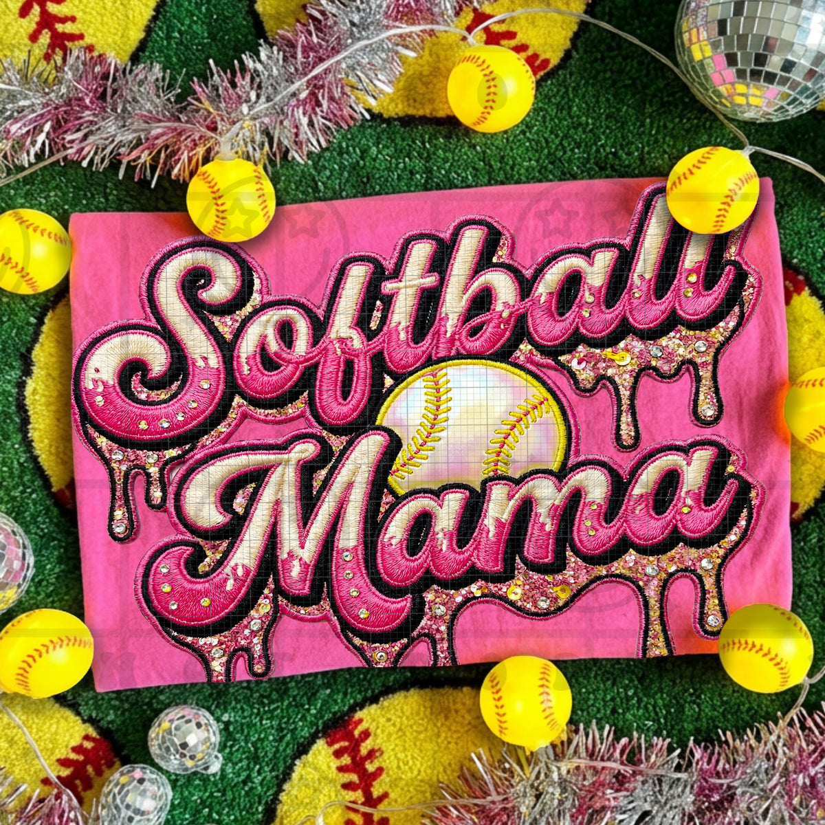 Softball mama drip (Hw) DTF Transfer