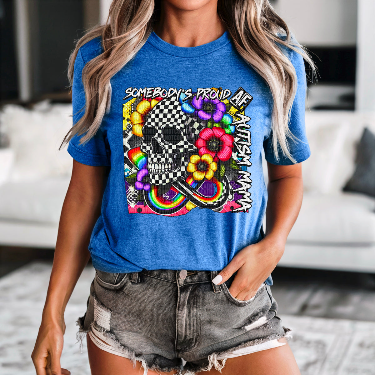 Somebody's proud AF mama autism awareness  DTF transfer