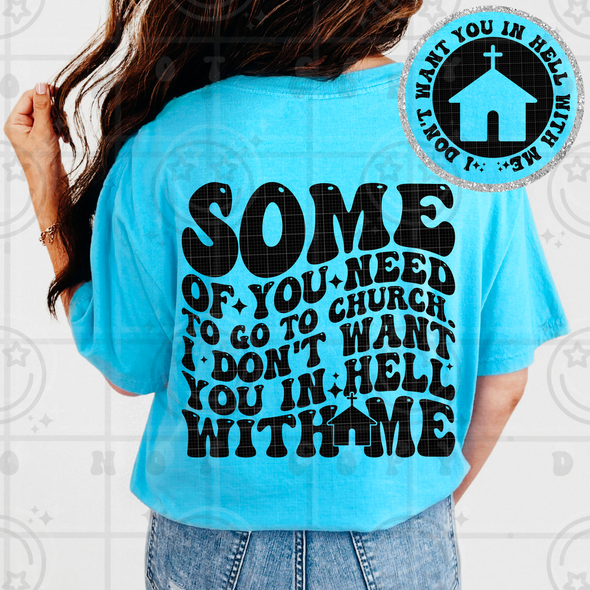 Some of you need to go to church (POCKET ONLY) (HW) DTF Transfer
