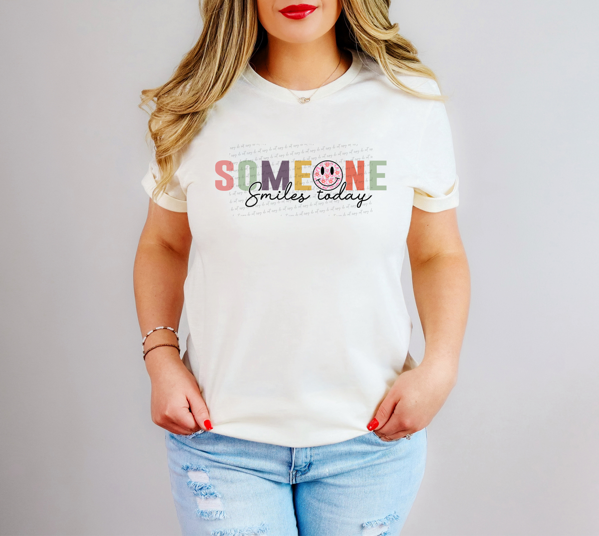 Someone Smiles Today 76296 DTF Transfer