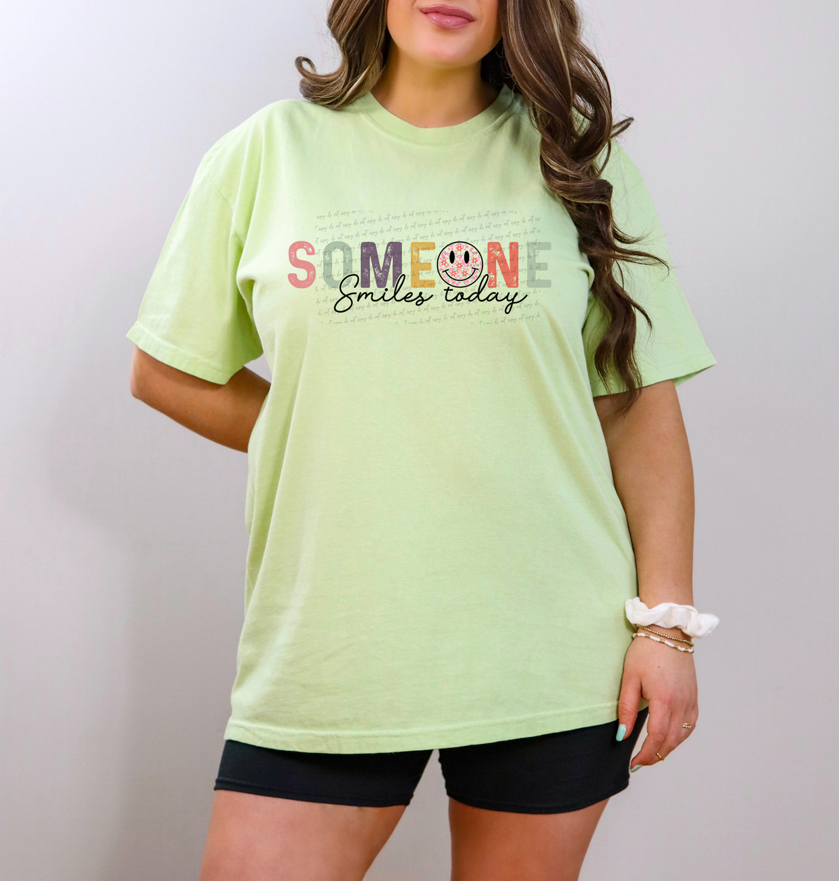 Someone Smiles Today Distressed 76295 DTF Transfer