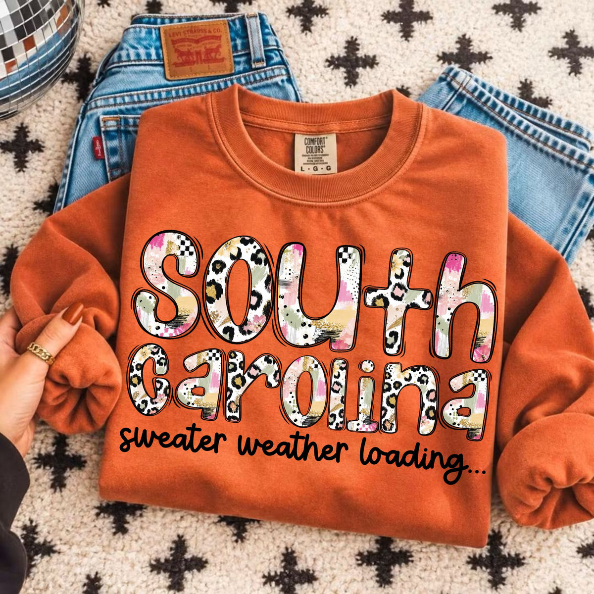 South Carolina sweater weather loading (Vehement) DTF Transfer