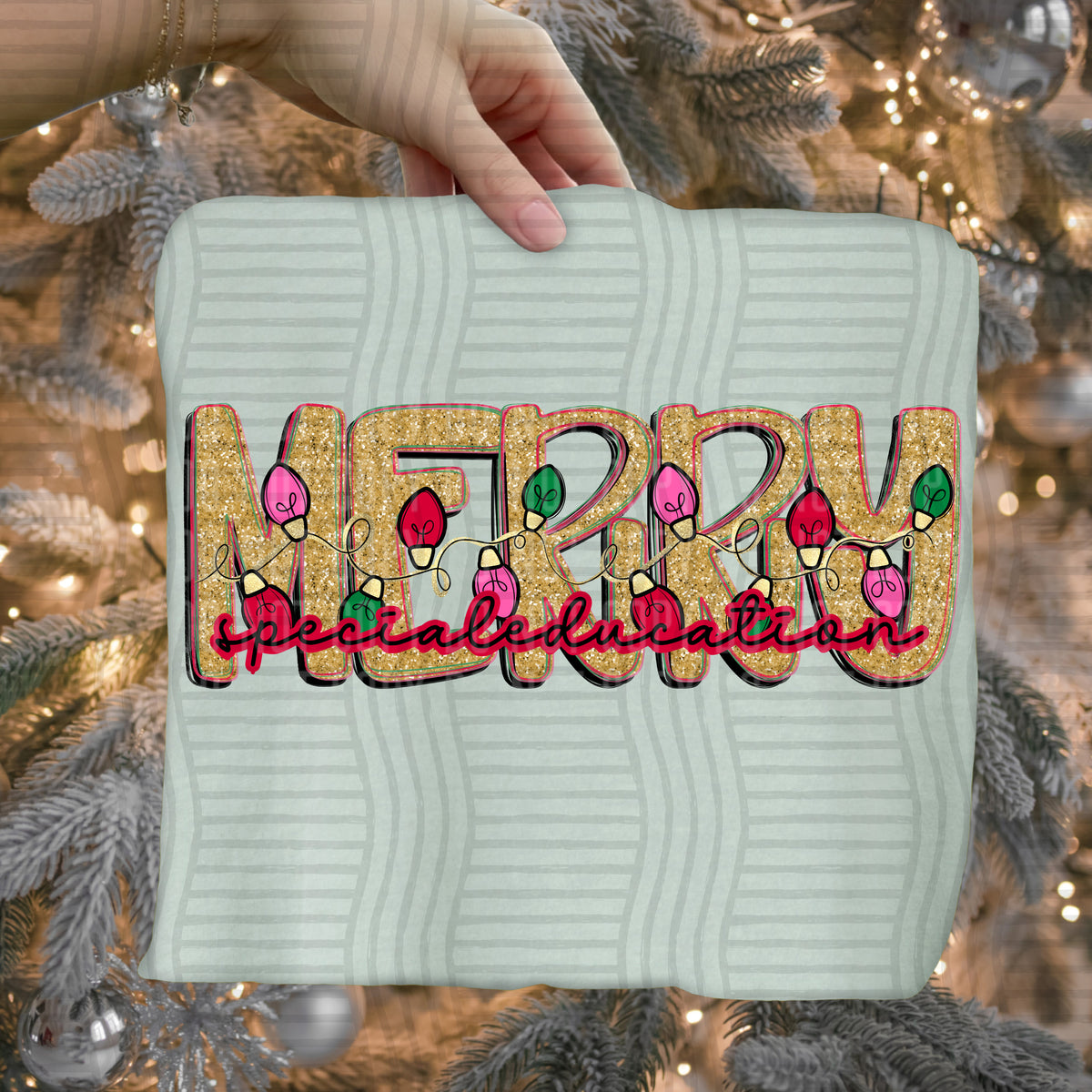 special education merry with lights (caplinger) DTF Transfer