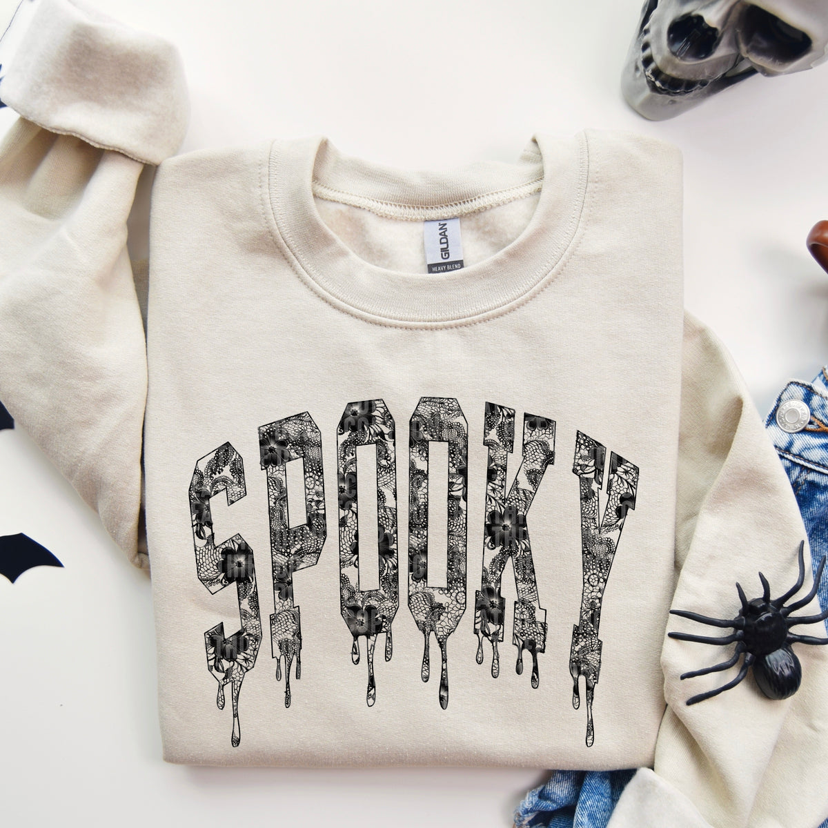 SPOOKY dripping black 68790 DTF transfer