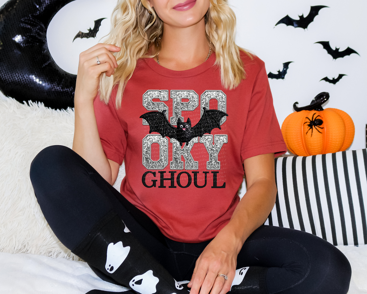 Spooky Ghoul Bat Faux Embroidery 54274 DTF transfer