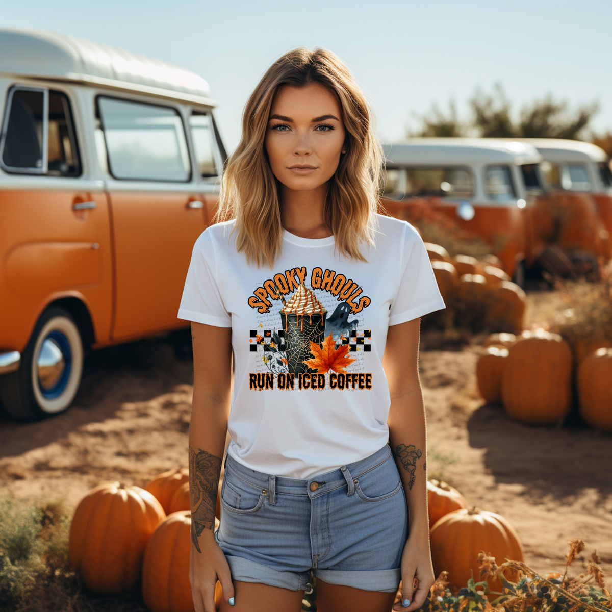 Spooky Ghouls Run On Iced Coffee 42409 DTF transfer