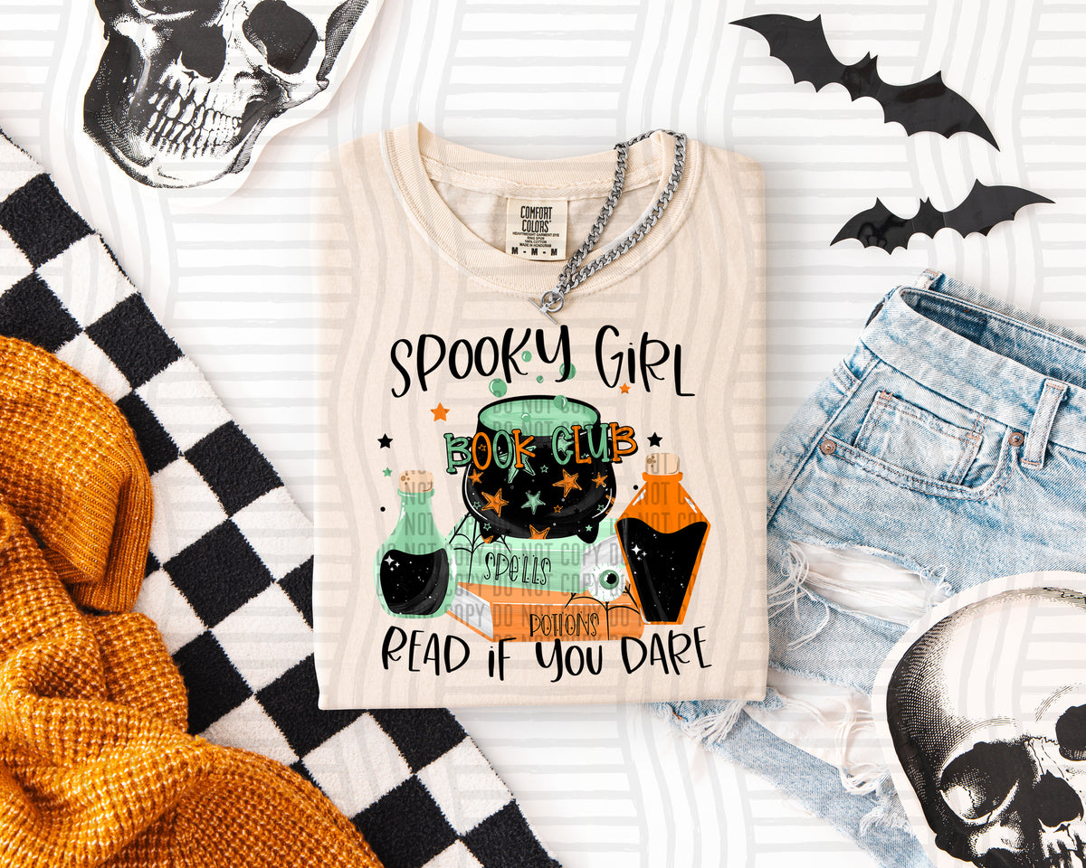 Spooky girl book club (caplinger) DTF Transfer