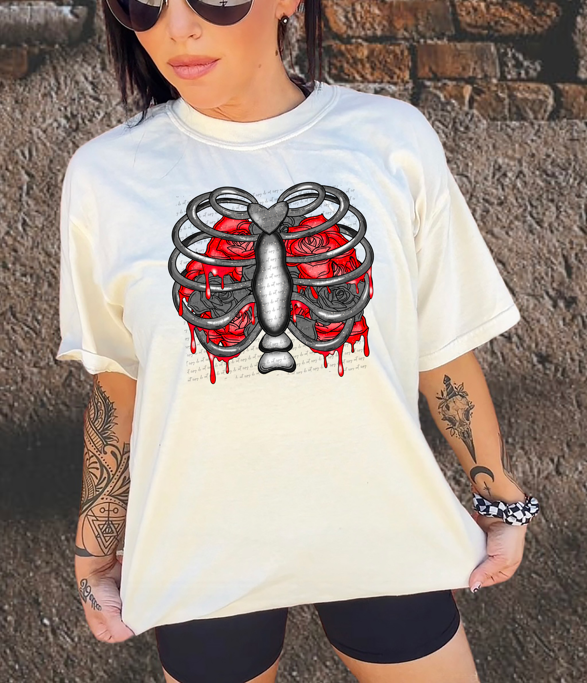 Spooky Drippy Ribcage 46394 DTF transfer