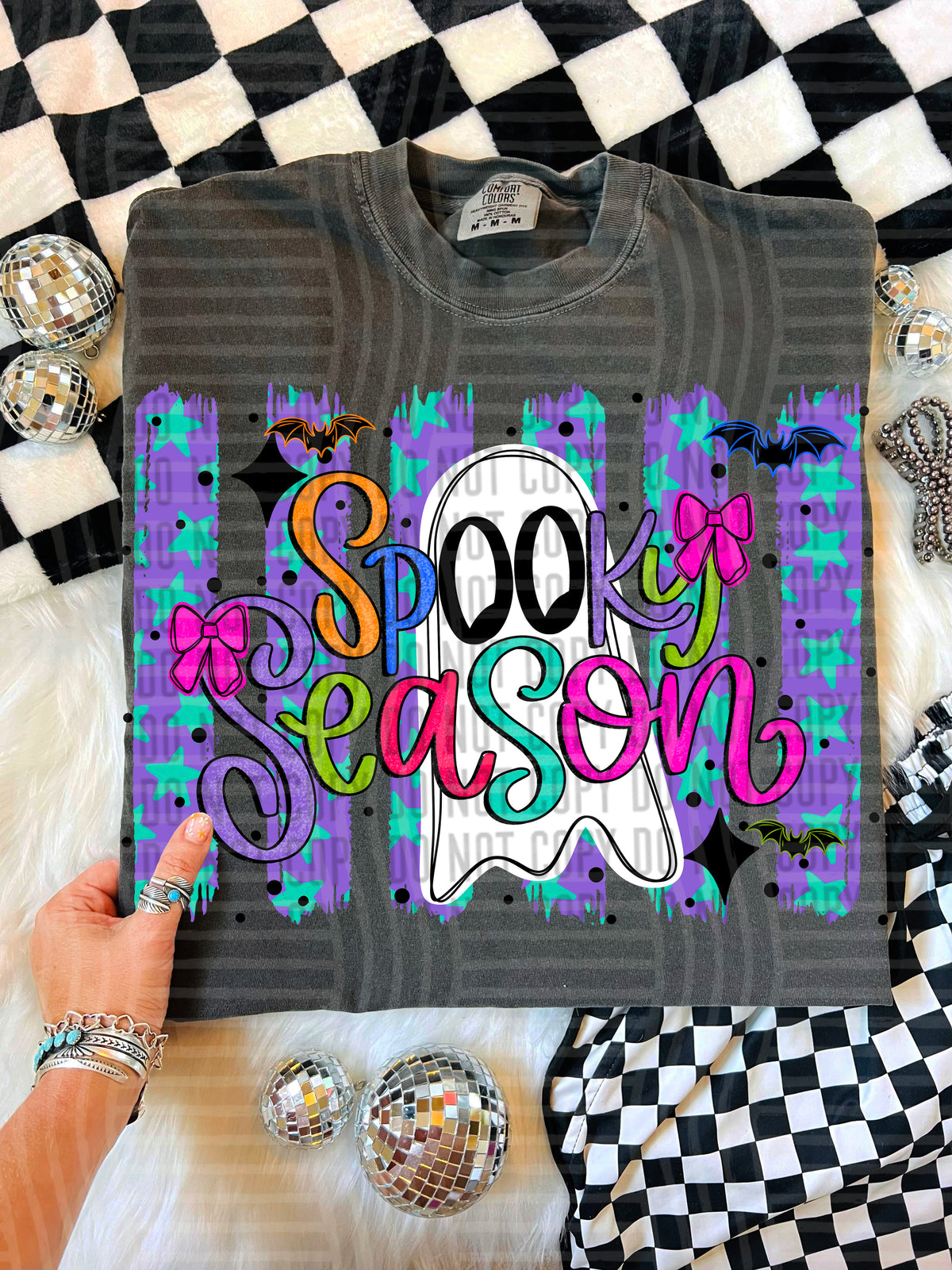 Spooky Season- Purple stripes background (Caplinger) DTF Transfers