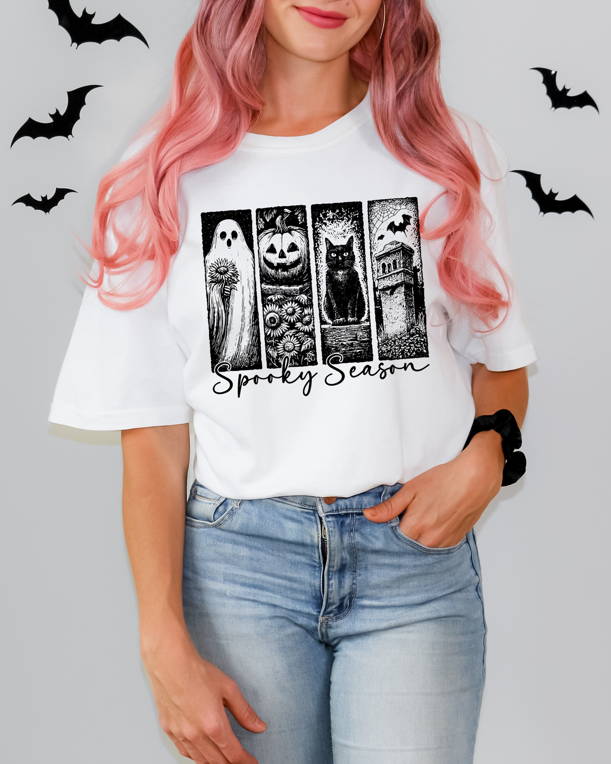 Spooky Season Vintage Black 108942 DTF transfer