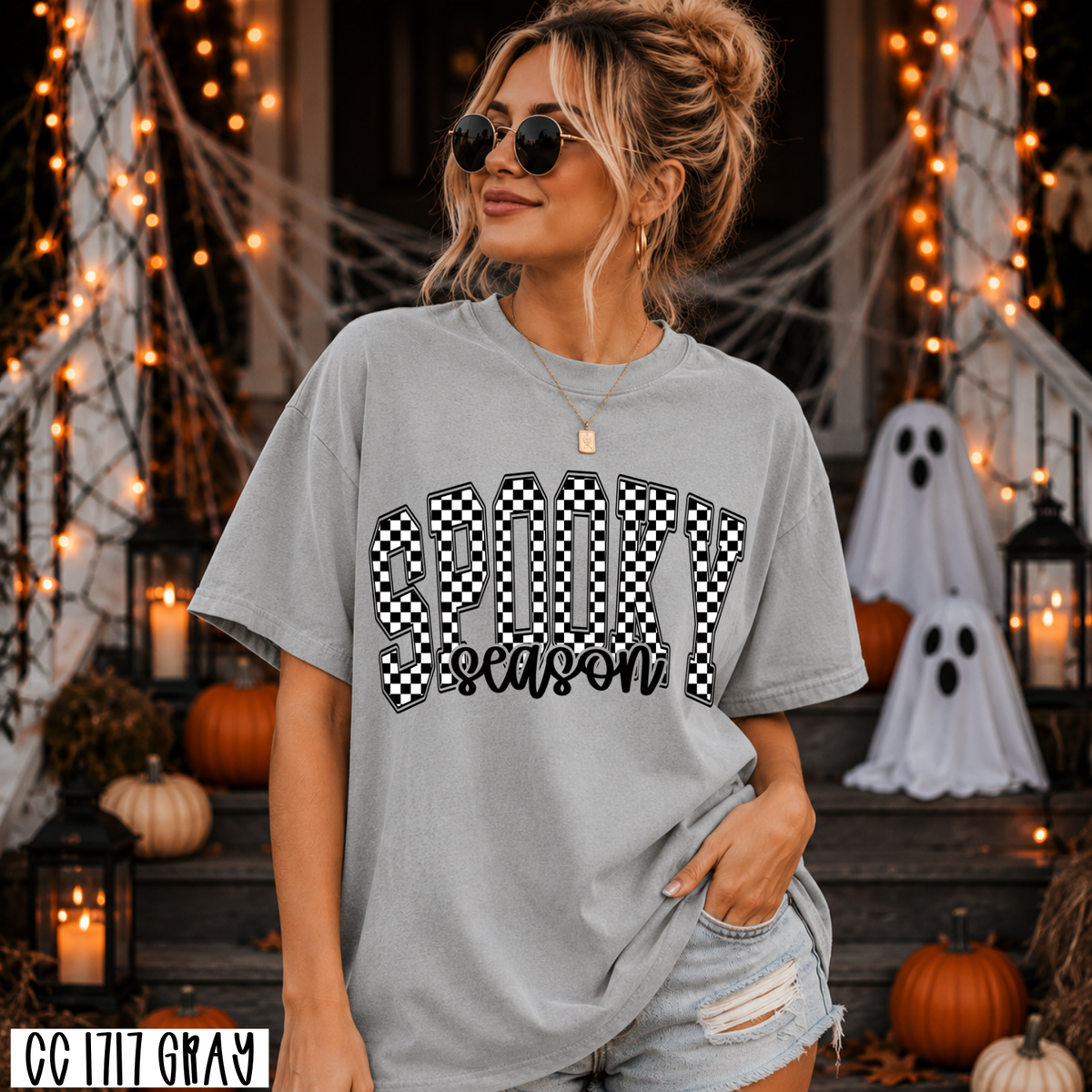Spooky season checkered (Scarlow) DTF Transfer