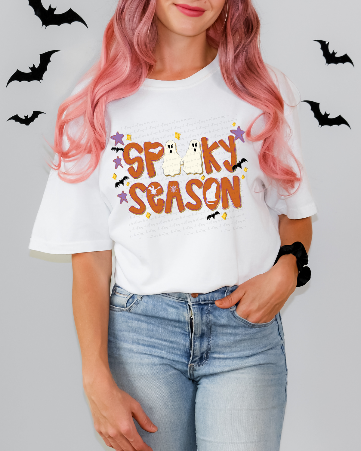 Spooky Season Doodle Ghosts 108944 DTF transfer