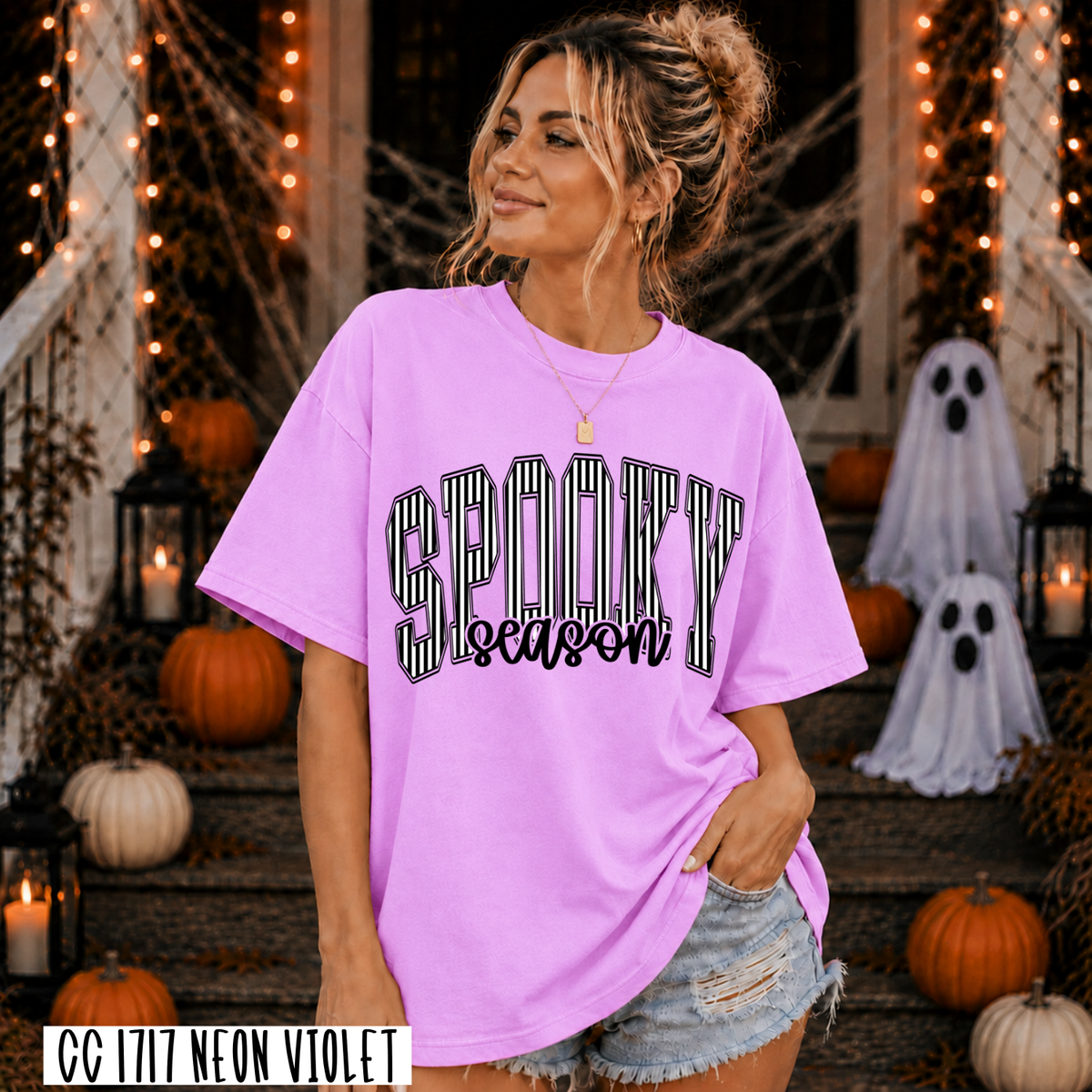 Spooky season stripes (Scarlow) DTF Transfer