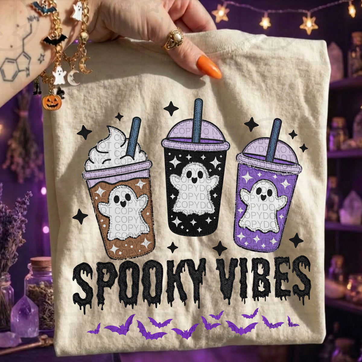 Spooky vibes coffee (HW) DTF Transfer