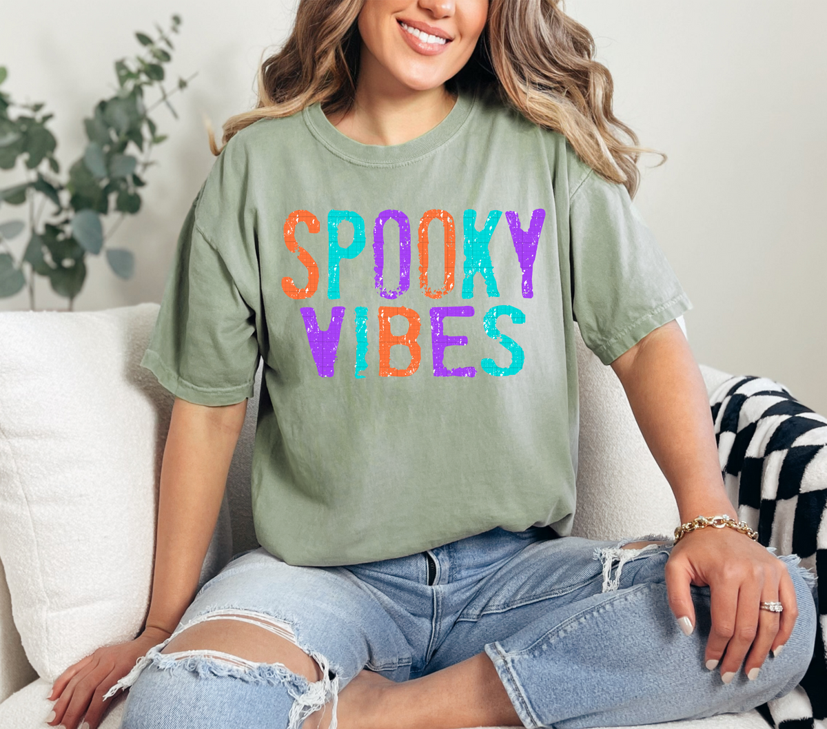 Spooky vibes blocky (Linda) DTF Transfer