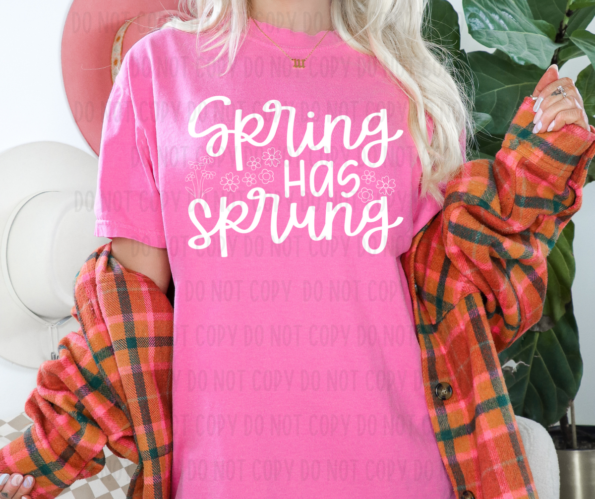 Spring has Sprung White (canvista) DTF transfer