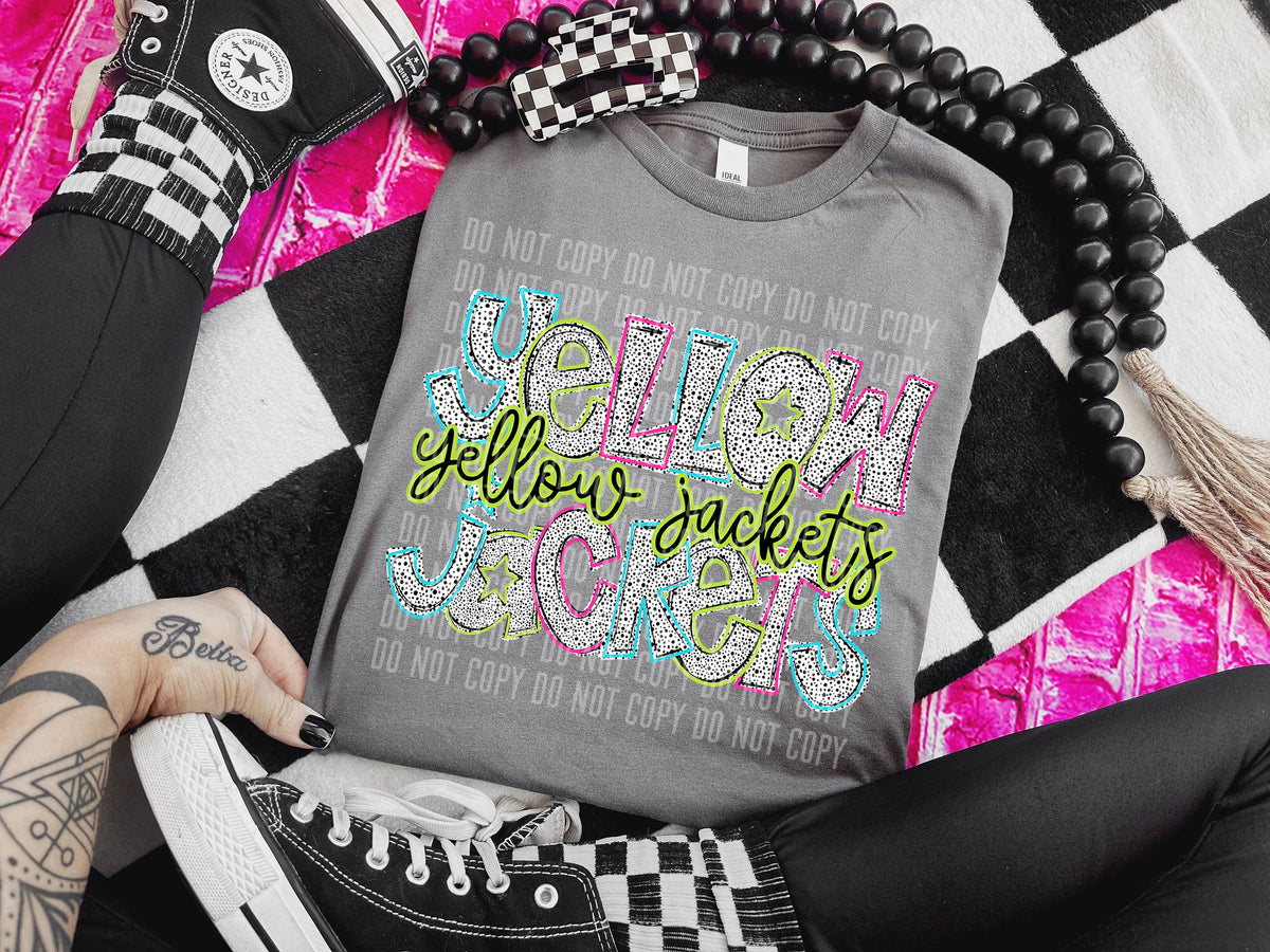 Yellow Jackets Star Dalm Stone 54880 DTF transfer